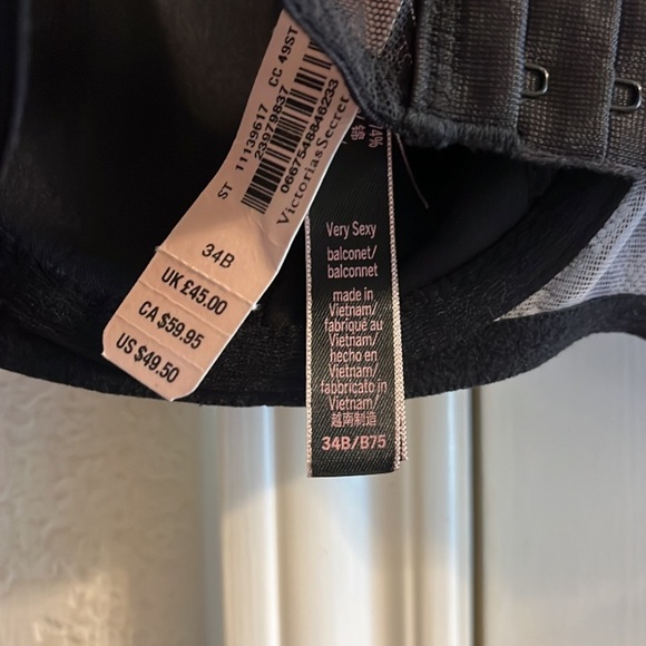 Women’s NWT Elegant Black Lace Bra VS Size: 34B - Picture 3 of 4